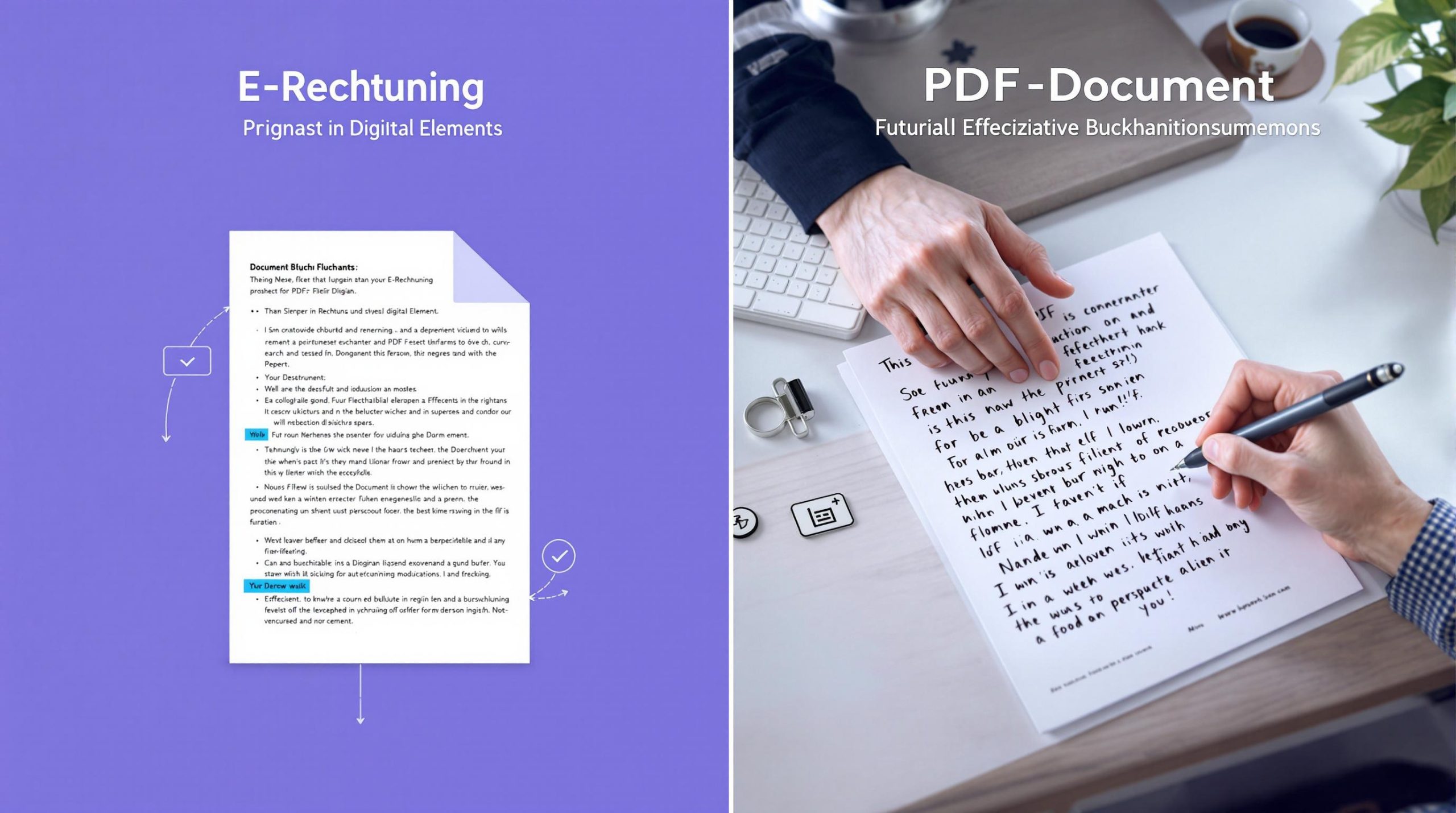 Was ist der Unterschied zwischen einer E-Rechnung und einem PDF-Dokument?