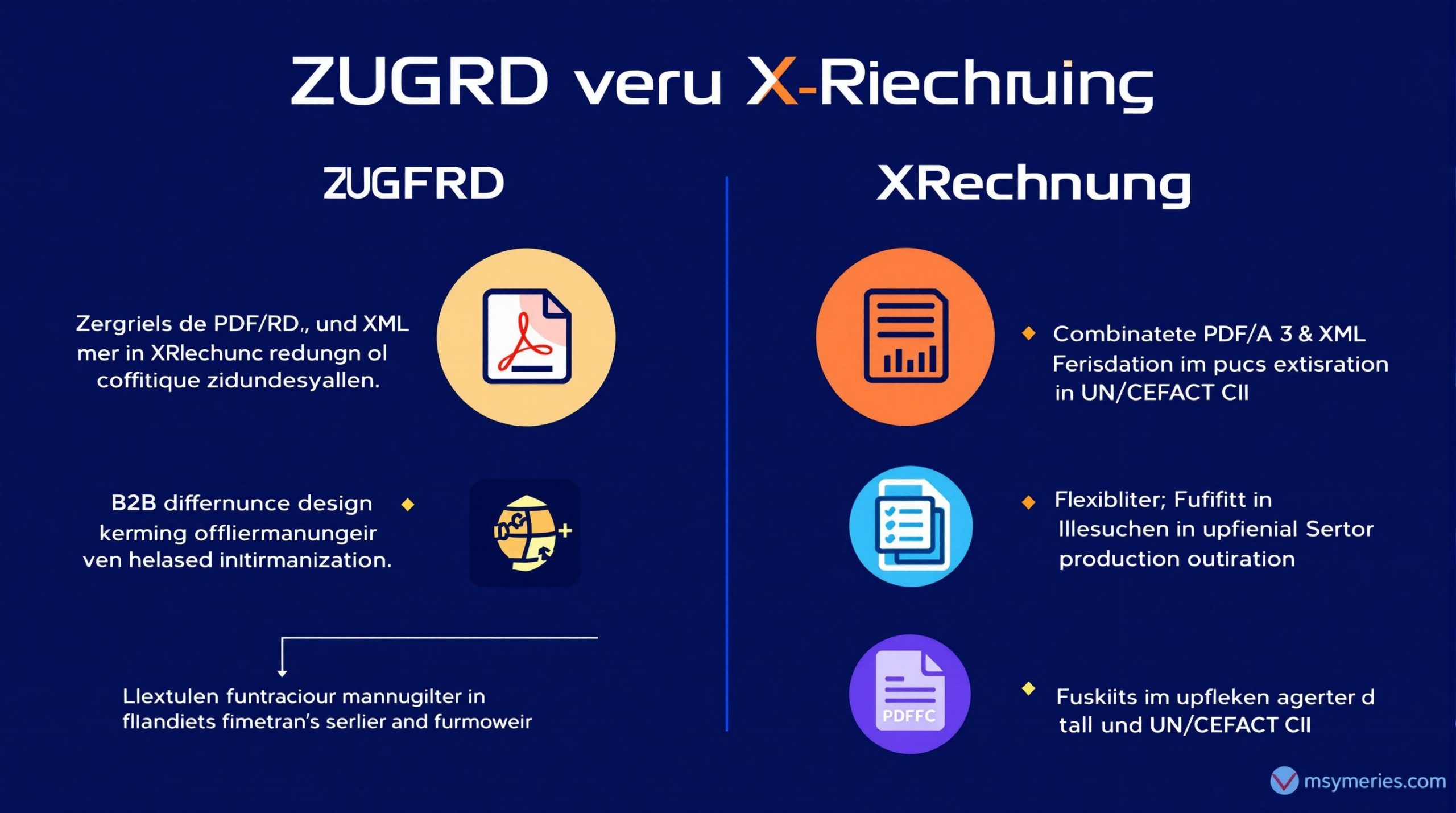 Was ist der Unterschied zwischen einer ZUGFeRD-Rechnung und einer XRechnung?