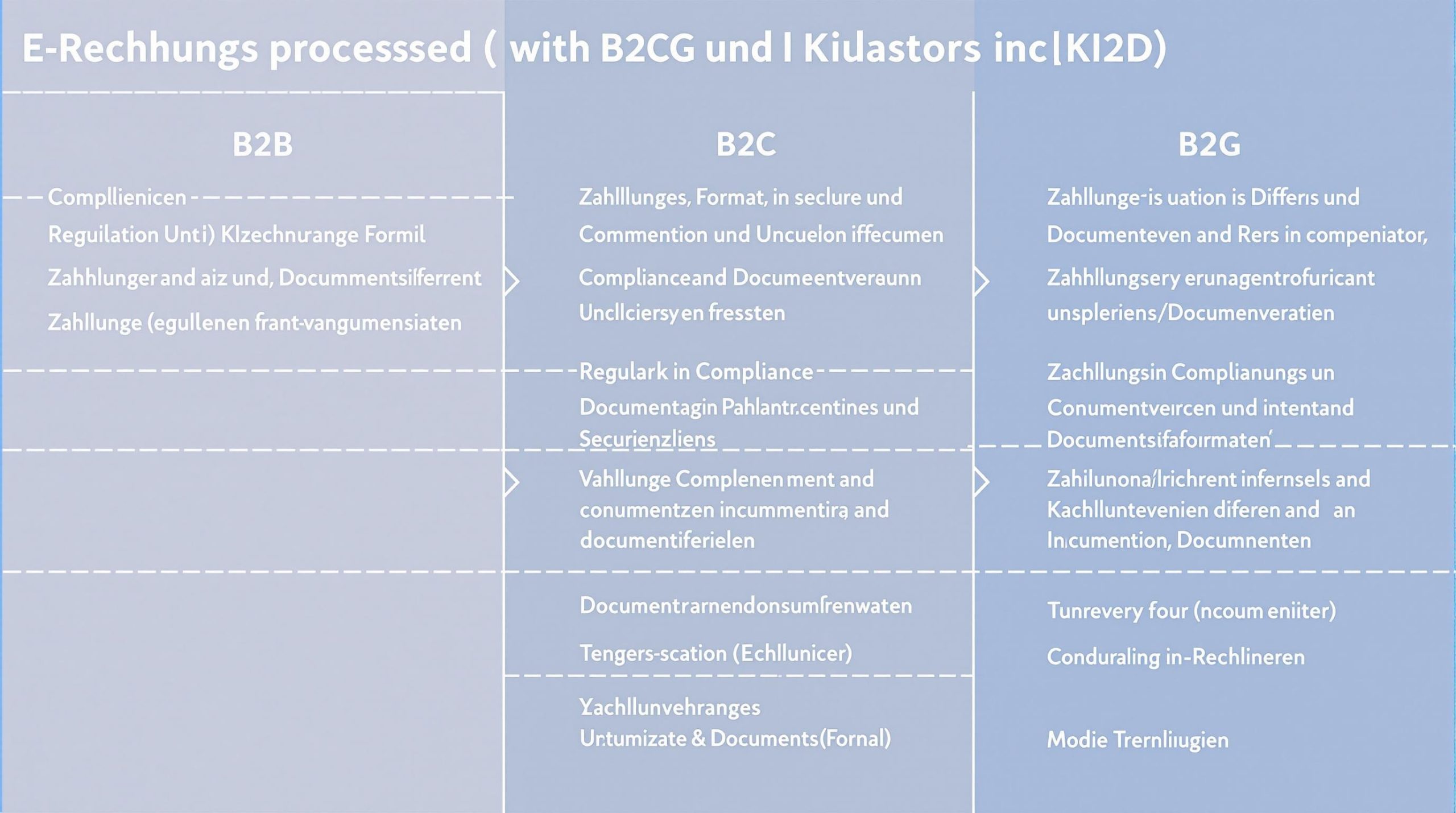 Welche Unterschiede gibt es zwischen B2B-, B2C- und B2G-E-Rechnungsprozessen?