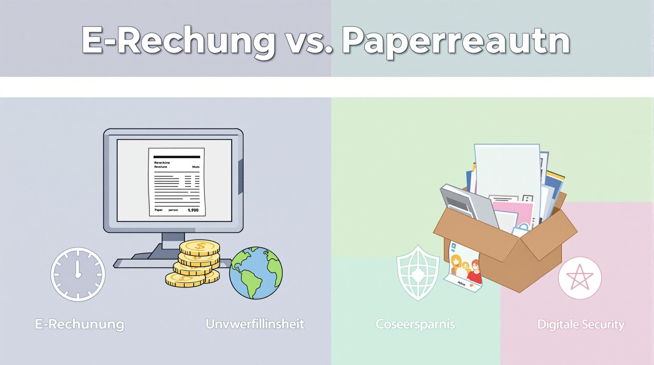 Wie unterscheiden sich E-Rechnungen von Papierrechnungen?