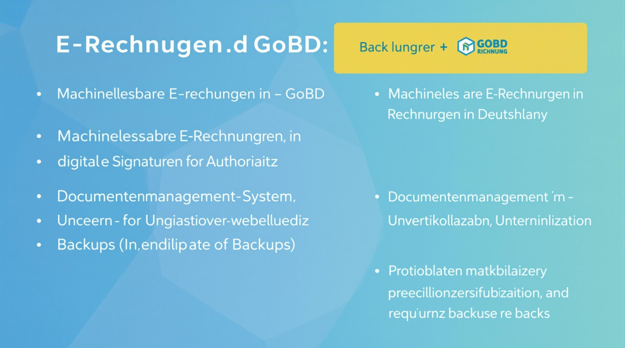 E-Rechnungen und GoBD: So erfüllen Sie die Anforderungen